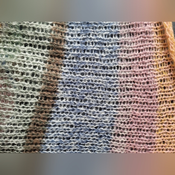 Anthropologie Knitted & Knotted Loose Knit Striped Cardigan, VGUC, Size S - Picture 5 of 7